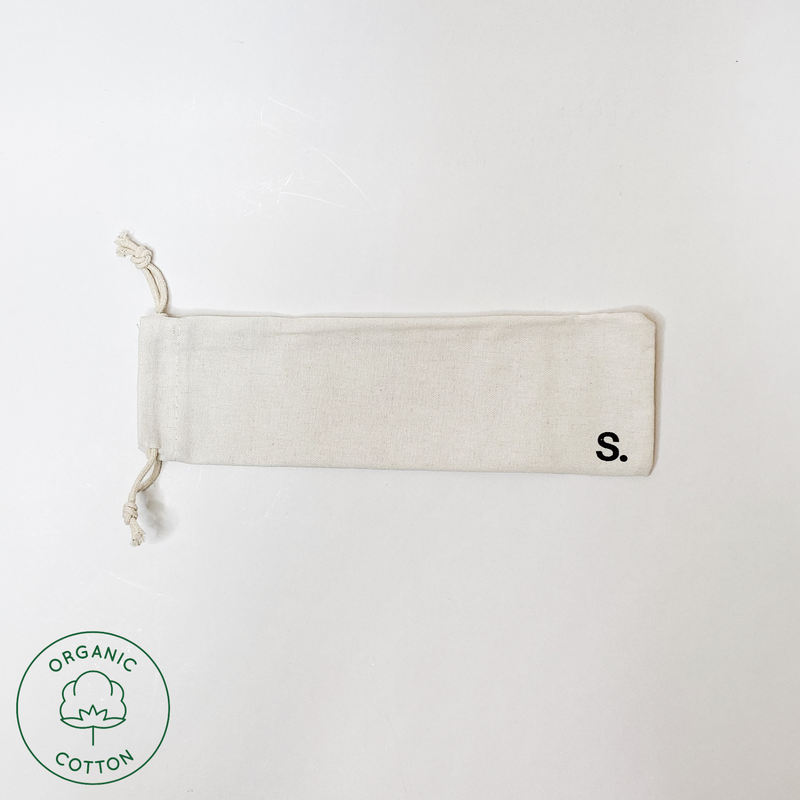 オーガニックコットン巾着（中）｜Medium Organic cotton produce bag