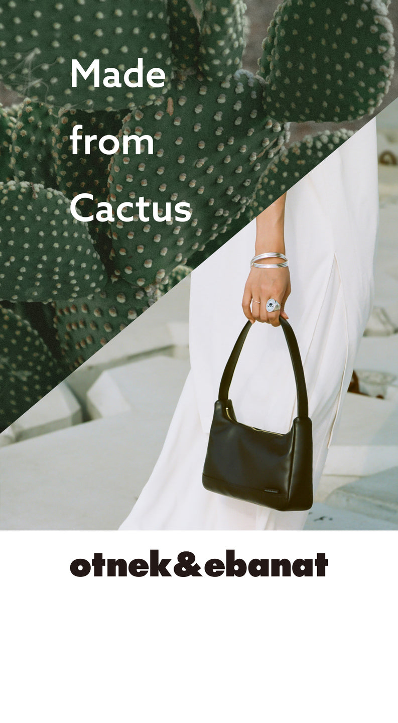 ヴィーガンレザー ワンショルダーバッグ ｜Vegan cactus leather shoulder bag